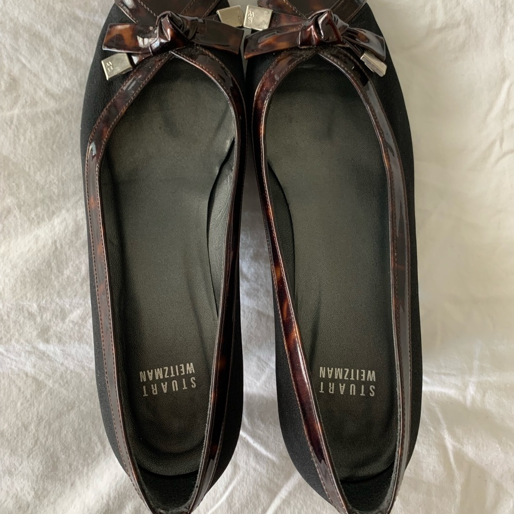 Stuart Weitzman Tofutti Faille Peep Toe Tortoise - image 6